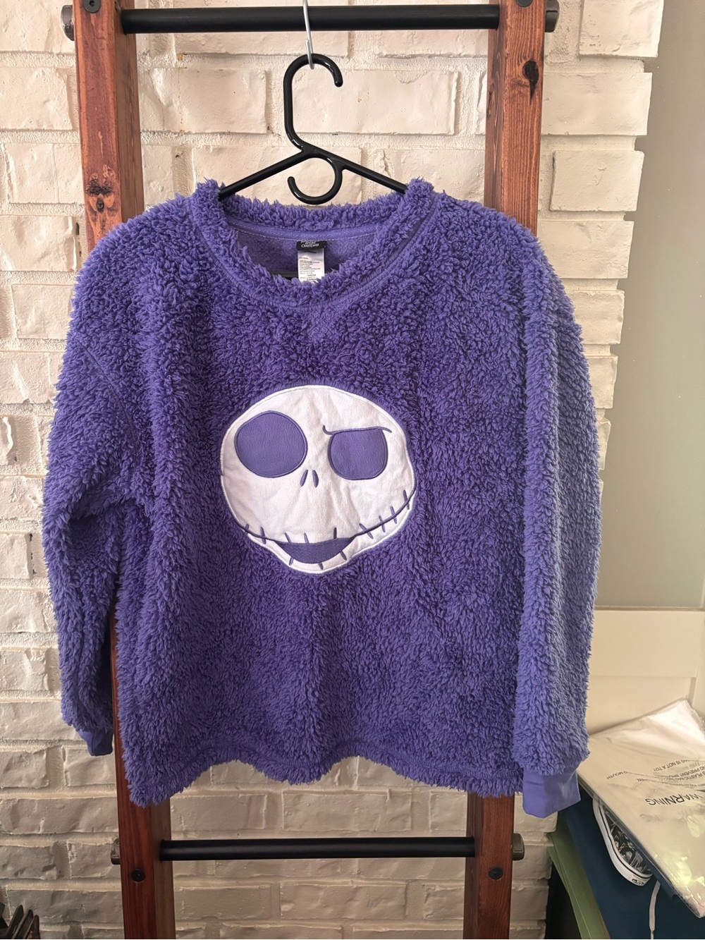 Disney Nightmare before Christmas Purple Plush PJ Sweater with Jack Skellington